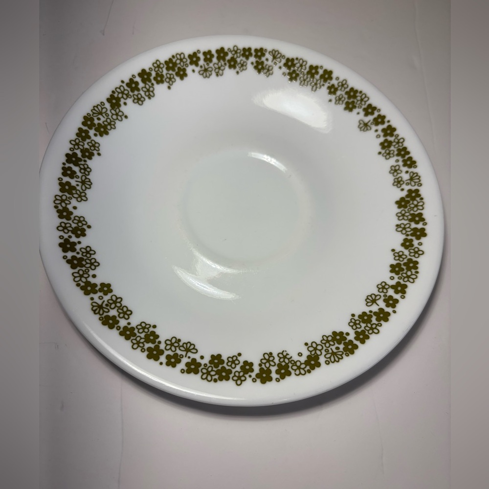 Corelle Spring Blossom Flat Cups Saucers Set Of 4 Crazy Daisy By Corning USA - Picture 8 of 14